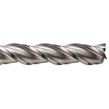 Niagara Cutter A337 High Speed Steel (HSS) Square Nose End Mills, Inch, Weldon Shank, TiCN Finish, Finishing Cut, 37 Degree Helix, For Use With Aluminum