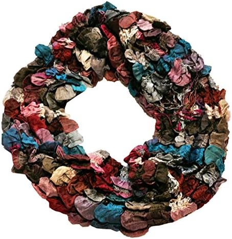 Twilight Wool and Silk Scarf Hand Woven Certified Fair Trade