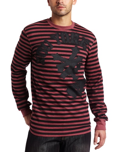 Zoo York Mens Dazzle Cracker Jack Thermal Shirt, Red, Medium