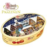 Asbach Uralt Brandy Filled Chocolate in Christmas Oval Gift Tin - 180g/6.4oz
