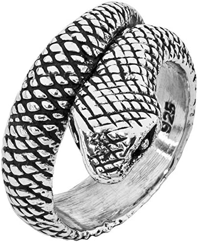 Coiled Snake .925 Sterling Silver Ring - 10