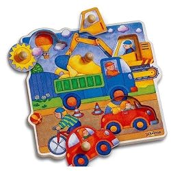 CHELONA City Peg Puzzle - Construction Site