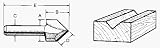 BOSCH 84706M Dovetail Router Bit 1/2-Inch Shank 3/8-Inch Cut 3/8-Inch Diameter
