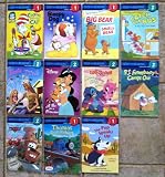 Set of 11 Step Into Reading Books Level 1-2 (Berenstain Bears Catch Bus ~ Big Bear Small Bear ~ PJ Funnybunny Camps Out ~ Thomas Goes Fishing ~ Sleepy Dog ~ Lilo & Stitch Home Stinky Home ~ Cars Driving Buddies ~ Barbie Day at Fair ~ Pet for Princess ~ Dr. Seuss Cooking with Cat ~ Pup Speaks Up)