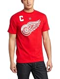NHL Men's Detroit Redwings Nicklas Lidstrom #05 Premier Tee Player Name & Number Tee (Red, Small)