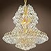 Joshua Marshal Vegas Design 14 Light 24" Gold Chandelier With Clear Swarovski Crystals And Led Bulbs