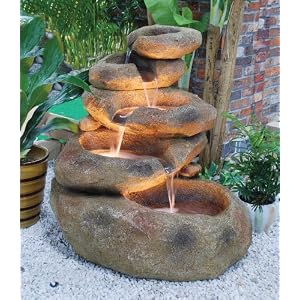 Boulder Fountain (w pump+light) by 