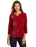 Alfred Dunner Women's Asymmetrical Floral T-Shirt