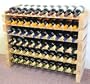 Wine Rack Wood -60 Bottles Modular Hardwood Wine Racks (10 bottles x 6 shelves)