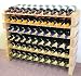 Wine Rack Wood -60 Bottles Modular Hardwood Wine Racks (10 bottles x 6 shelves)