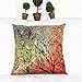 Usstore Tree Flower Square Pillow Throw Cushion Cover Pillowslip Case