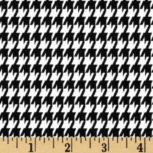 54'' Wide Premier Prints Houndstooth Black/White Fabric By The Yard