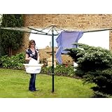 Rotary Hoist Fold-Away Umbrella Jumbo Clothesline Dryer Hunter Green - Austral #F51-G