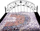 Batik Single-Bed Bedspread with Printed Natural Habitat - Pure Cotton