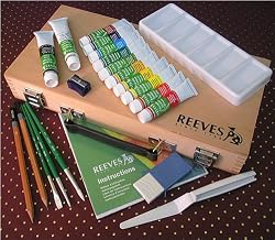 Reeves Acrylic Artist Box- Complete Set in a Wooden Box