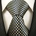 Diamond Navy Blue Yellow Mens Designer 100% Silk Tie