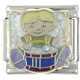 Drummer Boy Musical Italian Charms Bracelet Link