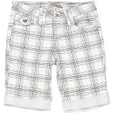 YMI 7-16 Plaid Cuff Bermuda Shorts