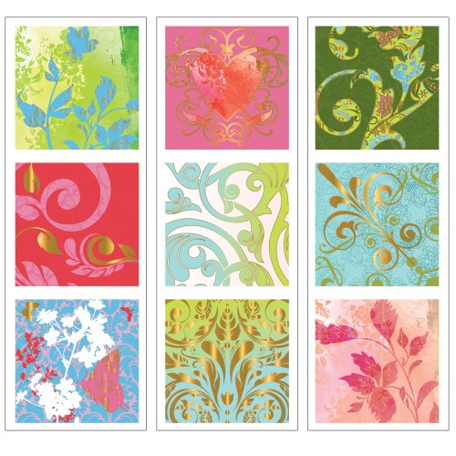 Lot 26 Studio ADD-HERES Wall Decals, Iridescent Scrolls, 24-Inches Square