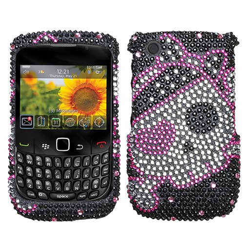 Cute Pirate Diamond Crystal Bling Protector Case for BlackBerry Curve 8520 
