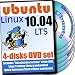 Ubuntu 10.04 LTS 4-disks DVD Installation and Reference Set