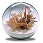 Sand & Shell Sandglobe Paperweight 8-inch White Sand