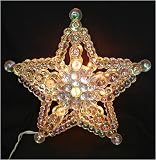 8 Lighted Iridescent Star Christmas Tree Topper - Clear Lights