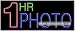 1 Hr Photo Neon Sign (13H x 32L x 3D)