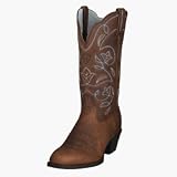 Ariat Ladies Heritage Western R Toe Brown Oiled Rowdy by Ariat