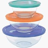 Pyrex Smart Essentials 6-pc. Mixing Bowl Set- Multicolor Lids