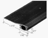 84 Black Vinyl Adjustable Width Bug Strip, 1-7/16 Max Width