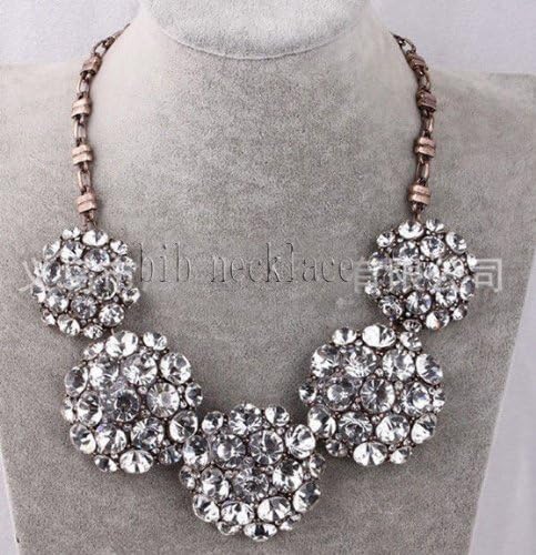 TQ Fashion 2014 top selling lady bling bib statement rhinestone crystal necklace collar hot