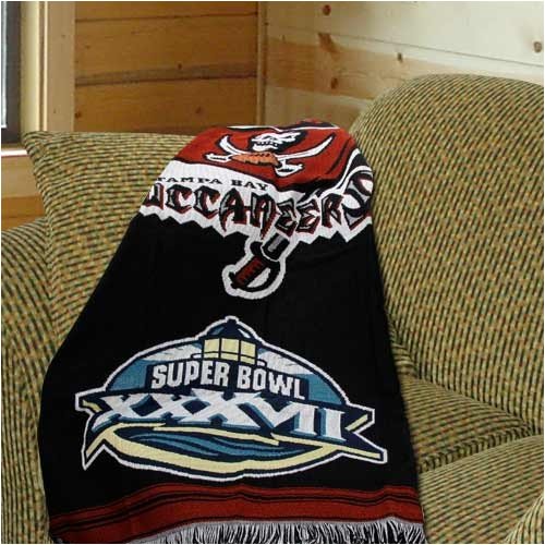 Buy Tampa Bay Buccaneers Super Bowl XXXVII Champions 48x60 Blanket Throw by Football Fanatics