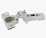 Euro Concealed Cabinet Hinge, Half Overlay, 110 Degree Opening, Nickel