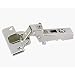 Euro Concealed Cabinet Hinge, Half Overlay, 110 Degree Opening, Nickel
