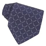 Fendi Geometric Blue Signature Printed Silk Tie