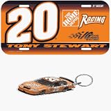 Tony Stewart License Plate & Key Ring Auto Set