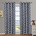 Pair of Two Top Grommet Blackout Thermal Insulated Curtain Panels, Triple-Pass Foam Back Layer, Elegant and Contemporary Meridian Blackout Panels, Navy, Set of Two 52