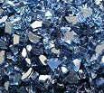 Fireglass Fireplace Fire Pit Glass, 1/4" Pacific Blue Reflective, 10 LBS