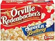Orville Redenbacher's Gourmet Microwavable Popcorn, Sweet & Buttery, 3-Count Boxes (Pack of 12)
