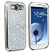 Silver Luxury Bling Glitter Coated Case Cover for Samsung Galaxy S3 III I9300