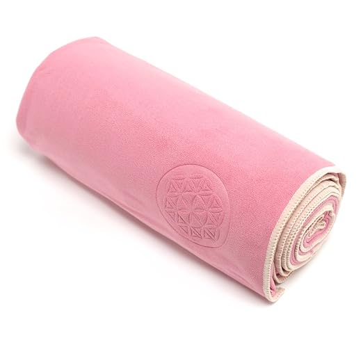 #1 Rated Hot Yoga Towel - Mat-Sized, Microfiber, Super Absorbent, Anti-slip, Injury Free, 26.5&quot;x72&quot; - Best Microfiber Accessory for Hot Yoga - Exercise, Fitness, Pilates, and Yoga Gear; Lifetime Guarantee (Pink)