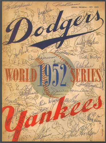 Baseball New york yankees vs Brooklyn Dodgers World series poster 1952