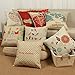 Biodawn Cotton Linen Christmas gift Throw Pillowcase Cushion Covers 45cm x 45cm