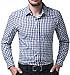 Slim Fit Dress Shirts for Men Long Sleeve Plaid Formal Casual CL6299