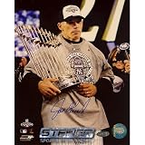 Steiner Sports MLB Joe Girardi with 2009 World Series Trophy Vertical Autographed 8-by-10-Inch Photograph