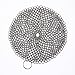 SySrion® Round Cast Iron Cleaner Xl 7x7 Inch Premium Stainless Steel Chainmail Scrubber