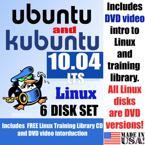 Ubuntu 10.04 LTS and Kubuntu 10.04 LTS, 6-disks DVD Set, Includes 