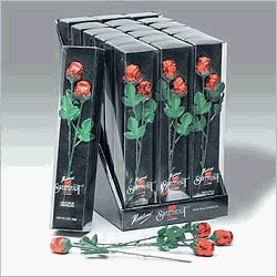 Red Sweetheart Solid Milk Chocolate Roses Gift Set (2 PC) by Madelaine Chocolate Novelties