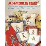 ALL-AMERICAN BEARS Alma Lynne Designs (#8013 Plaid Twelve Unbear-ably Adorable Sports-minded Bears to Cross Stitch)